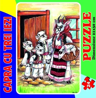 Puzzle 24 de piese - Capra cu trei iezi
