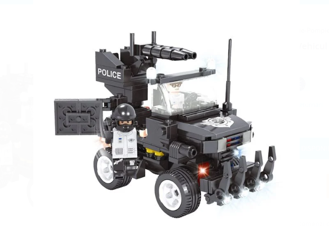 Cuburi de Constructie Vehicul Politie (229 de piese)