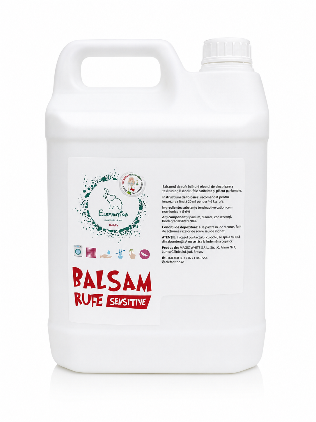 Balsam Rufe Sensitive White Elefantino 5L
